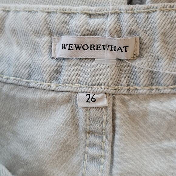 We Wore What THE ICON Jeans 26 High Rise Light Wash Straight Leg Beachy Casual - Picture 4 of 11